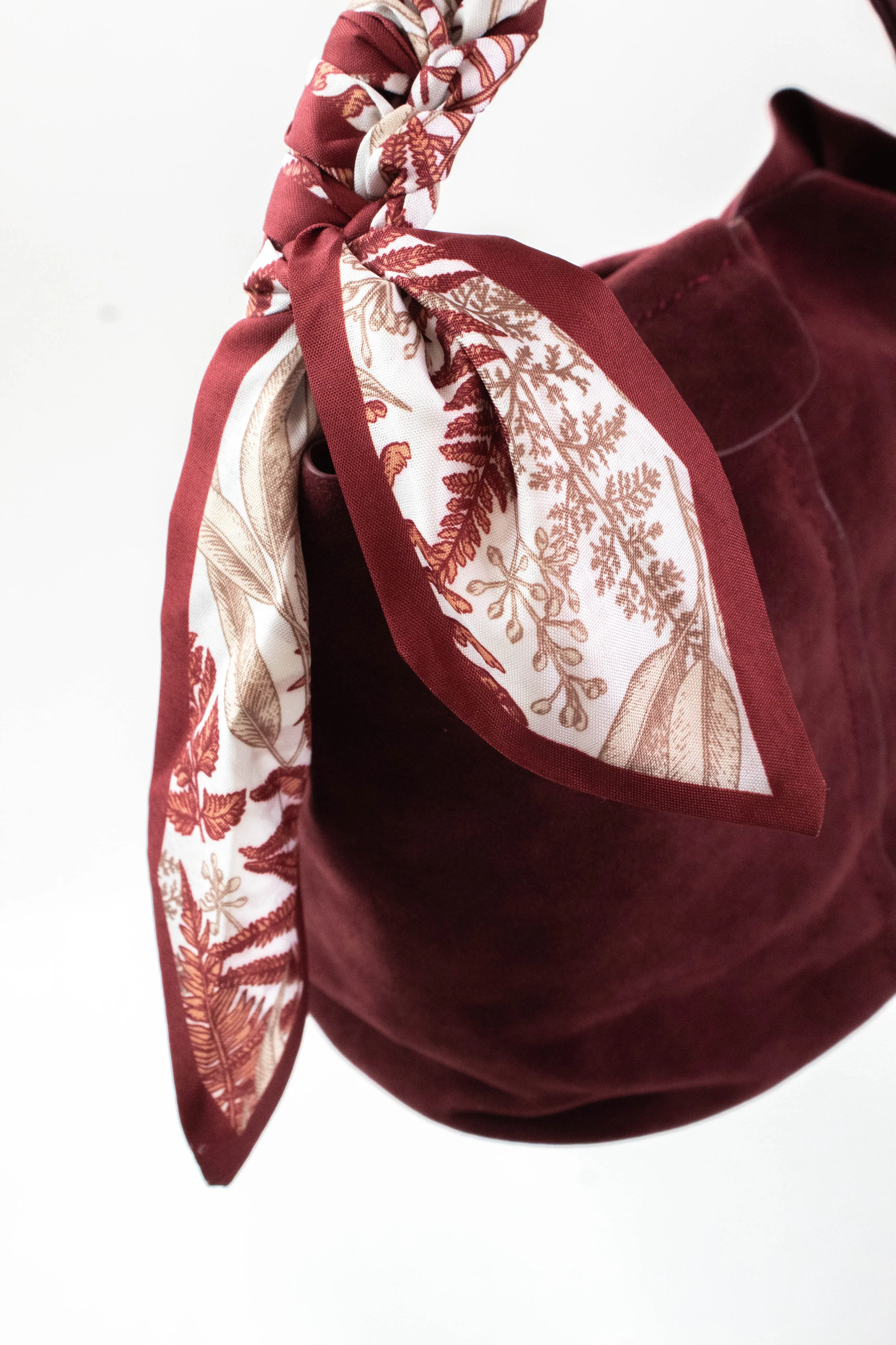 Margaret Small Suede Bucket Bag, Burgundy sold by North & Main Clothing Company product image thumbnail 3