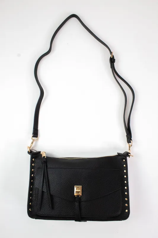 Louise Stud Detailed Crossbody, Black sold by North & Main Clothing Company