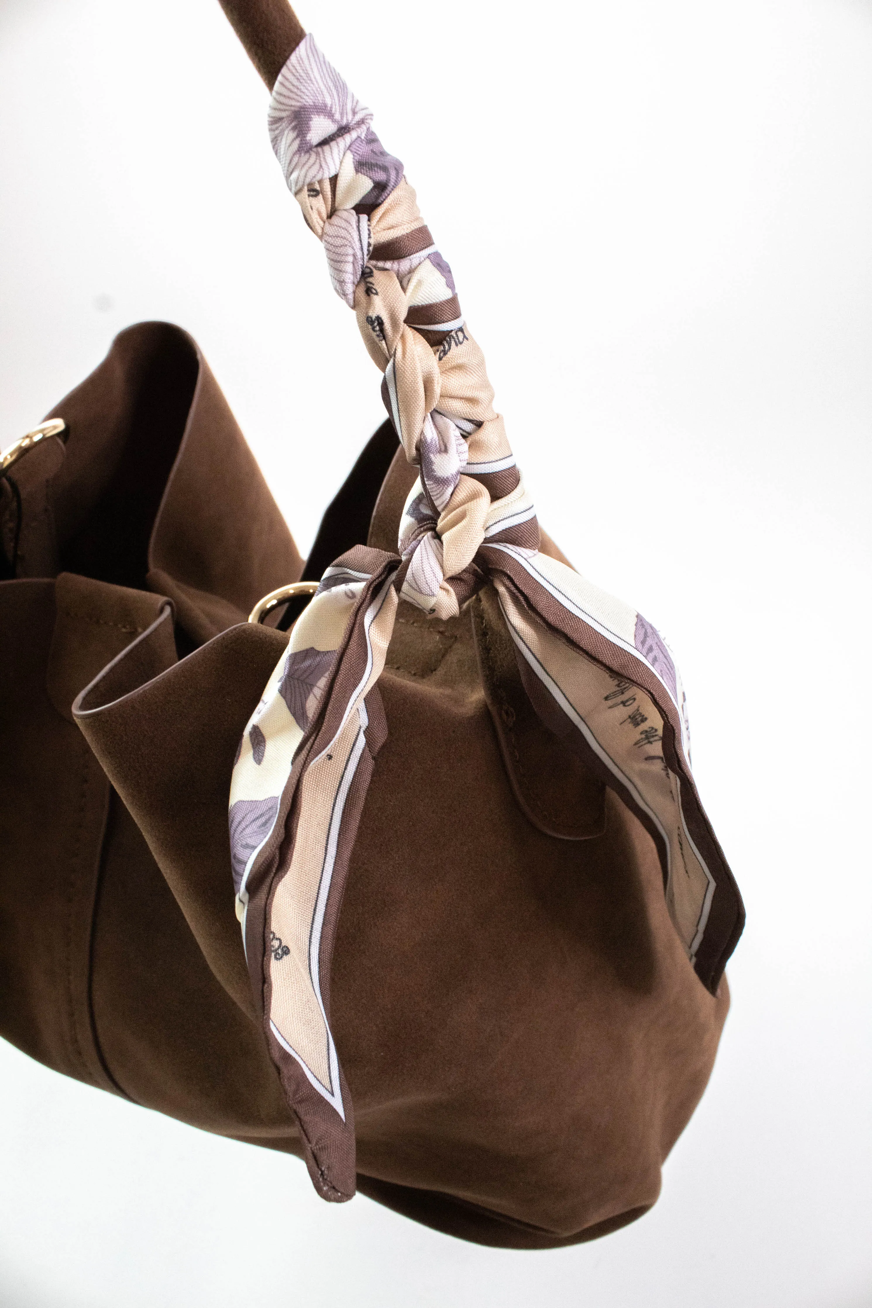Lillian Suede Bucket Bag, Chocolate sold by North & Main Clothing Company product image thumbnail 3