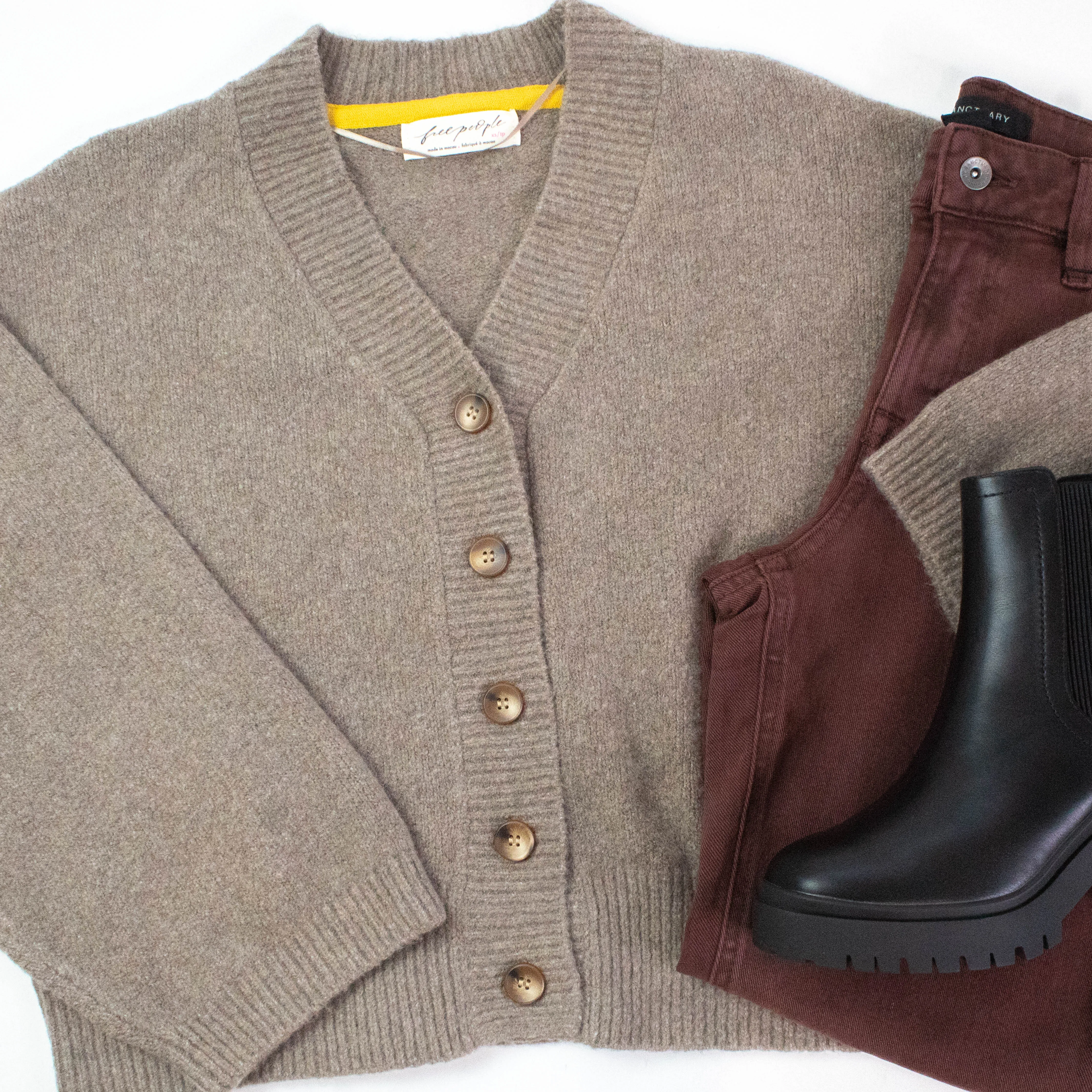 Cool of the Night Cardi, Mocha Melange | Free People sold by North & Main Clothing Company product image thumbnail 3