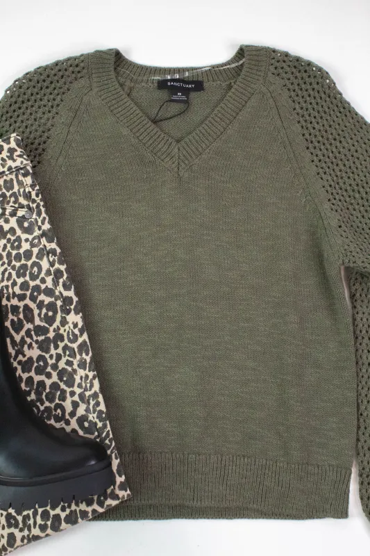 Perfect Time V-Neck Sweater, Kalamata | Sanctuary sold by North & Main Clothing Company