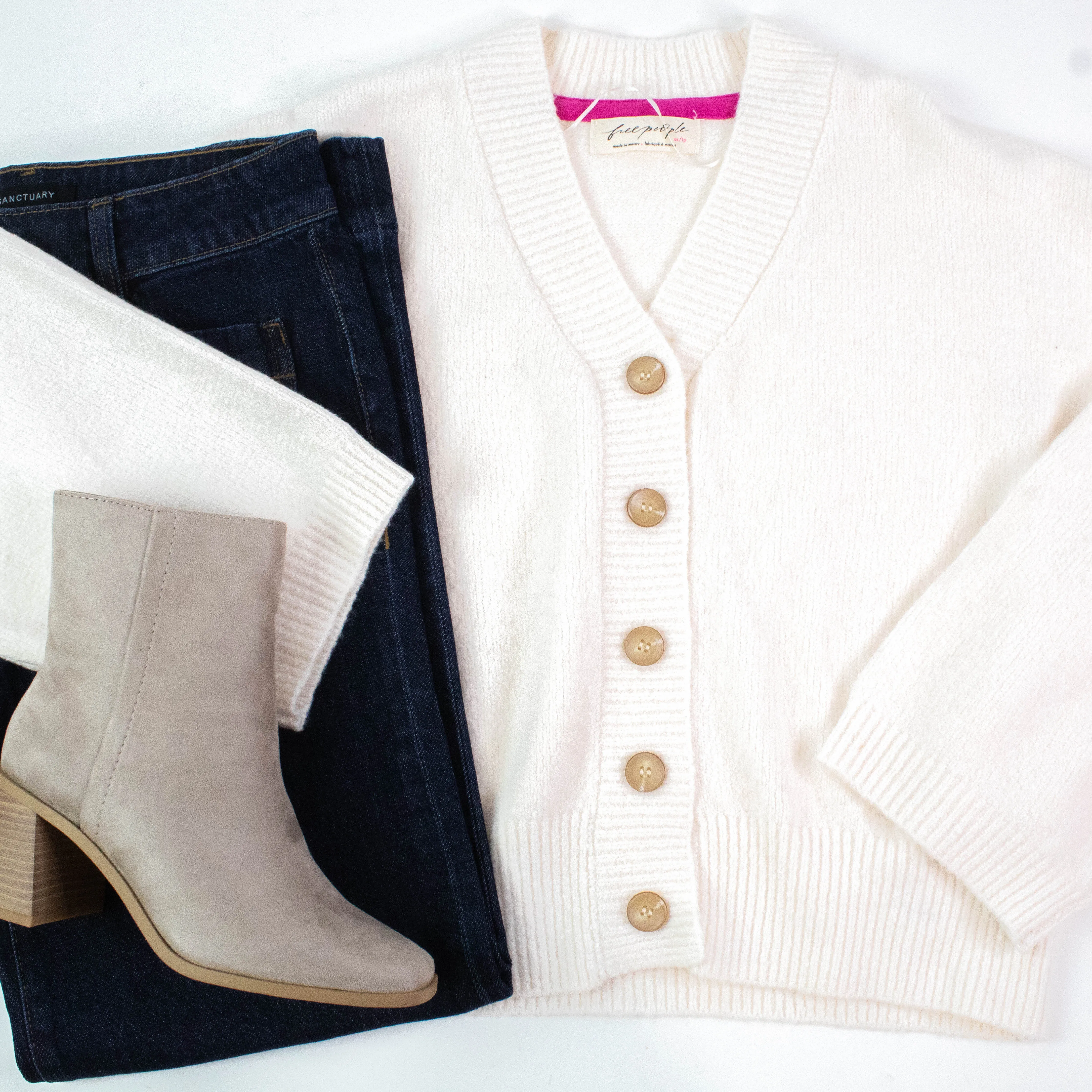 Cool of the Night Cardi, Ivory | Free People sold by North & Main Clothing Company product image thumbnail 3