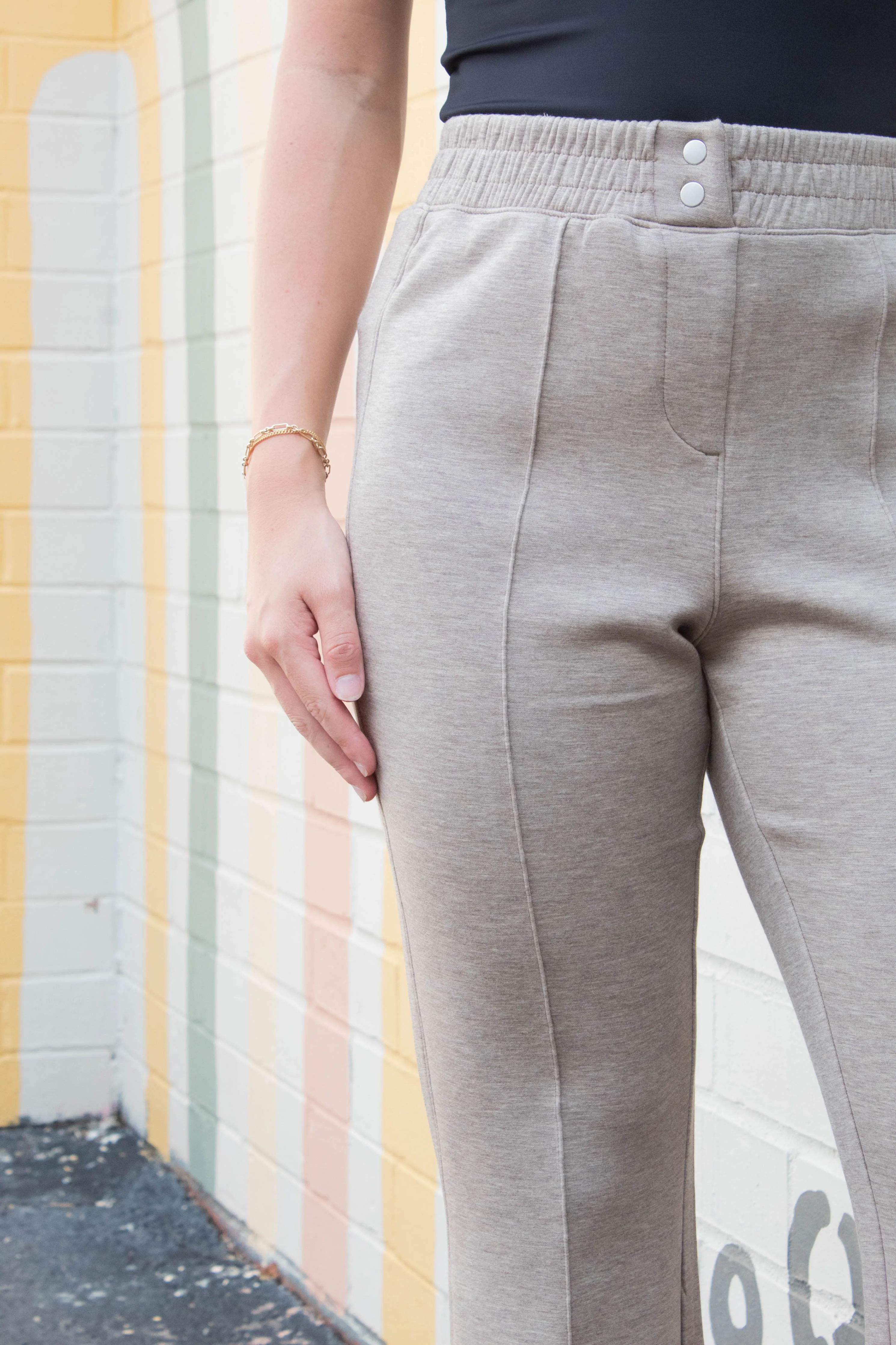Brushed Airessentials Flare Pant, Birch Heather | SPANX sold by North & Main Clothing Company product image thumbnail 4
