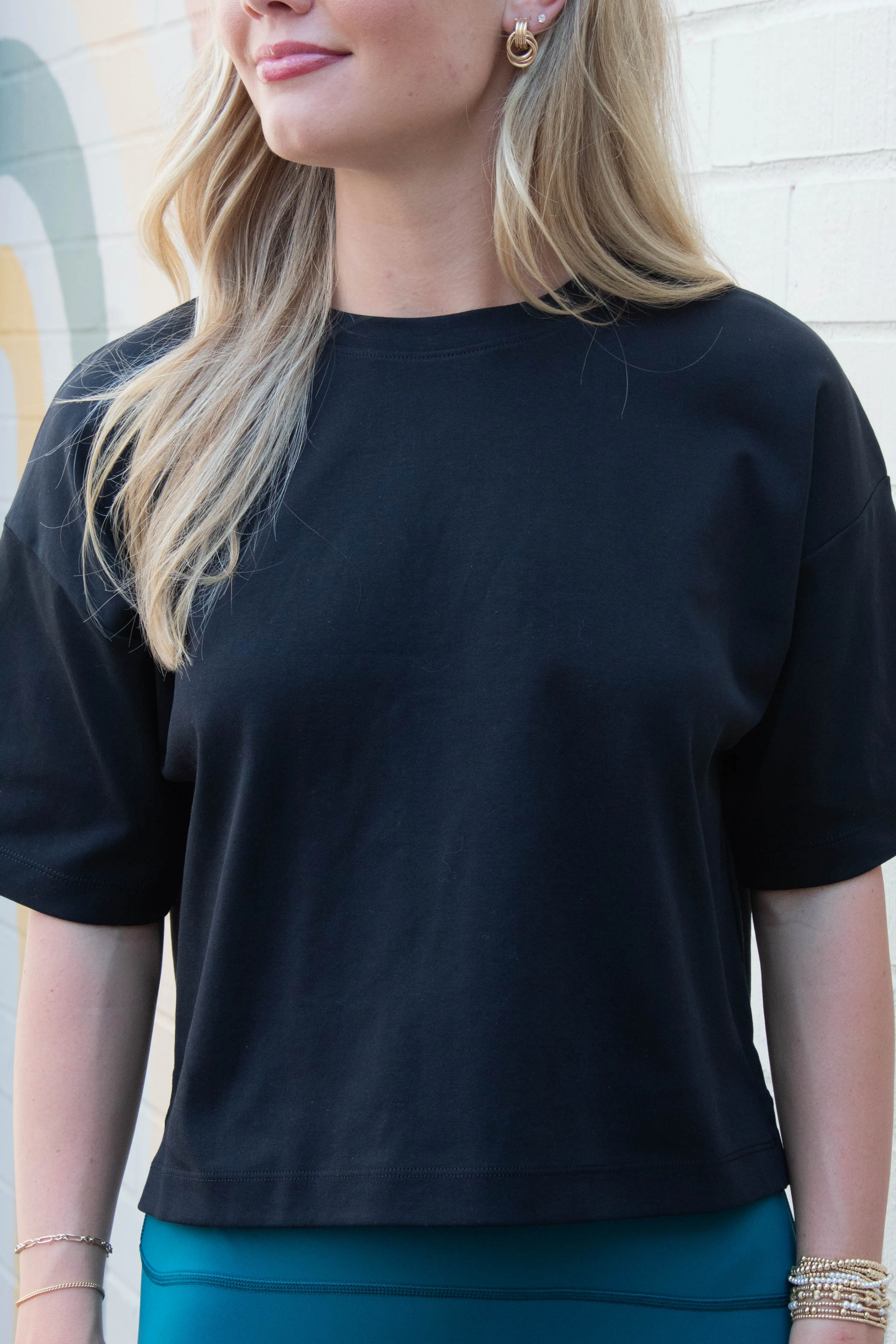 Cool Cotton Boxy Tee, Classic Black | SPANX sold by North & Main Clothing Company product image thumbnail 3