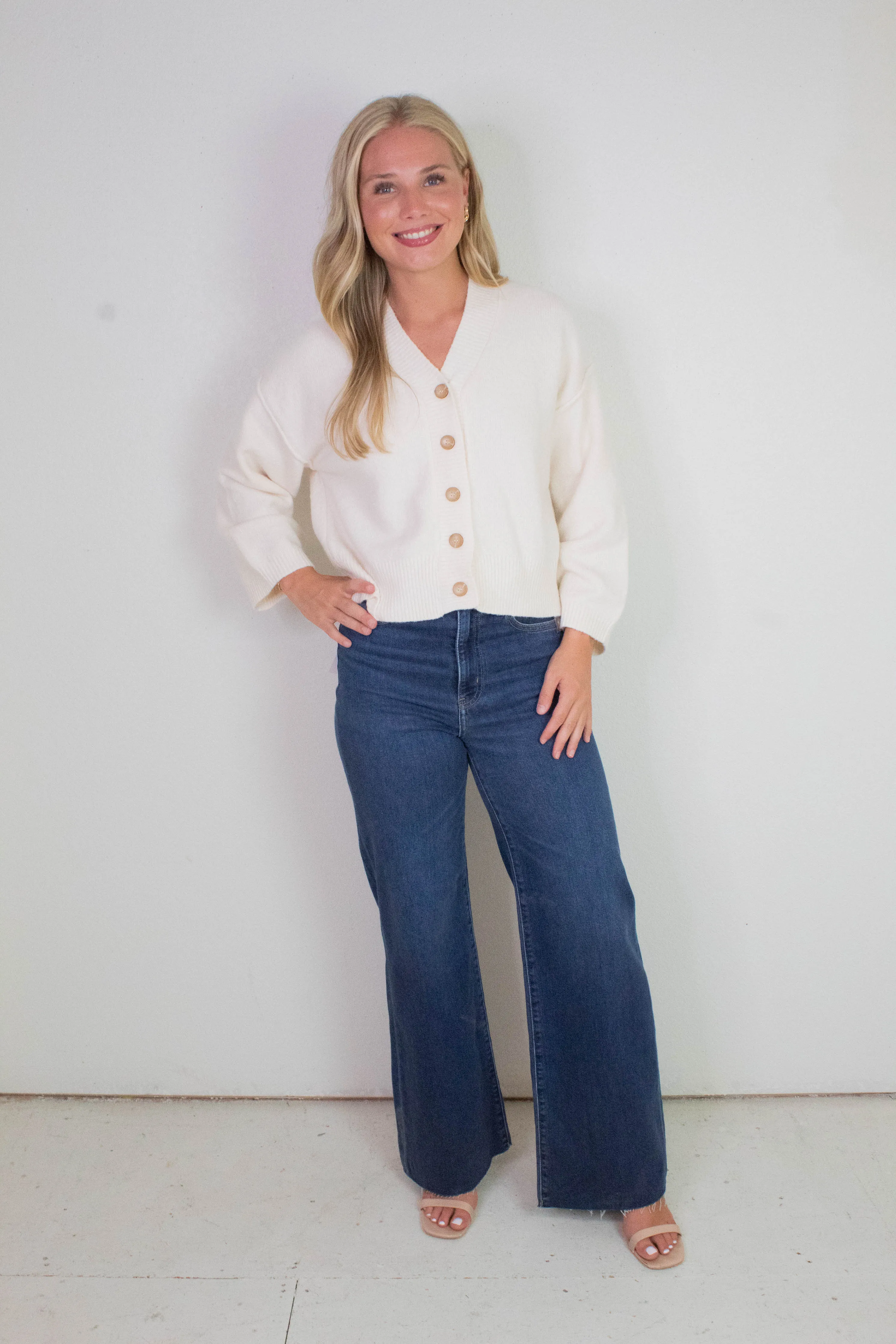 Far Out High Rise Wide Leg Jeans, Waterfall | Daze sold by North & Main Clothing Company product image thumbnail 5