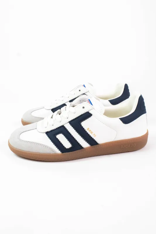 Cloud Lace Up Vintage Sneaker, Navy | Back 70 sold by North & Main Clothing Company
