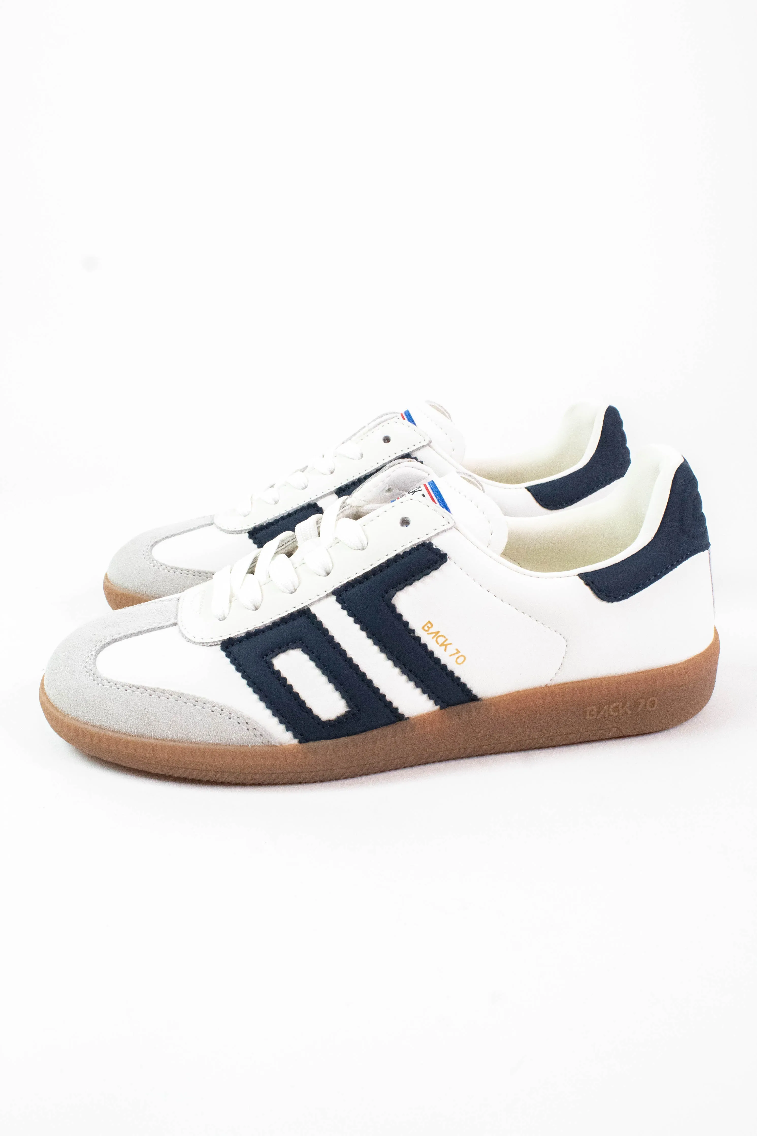 Cloud Lace Up Vintage Sneaker, Navy | Back 70 sold by North & Main Clothing Company
