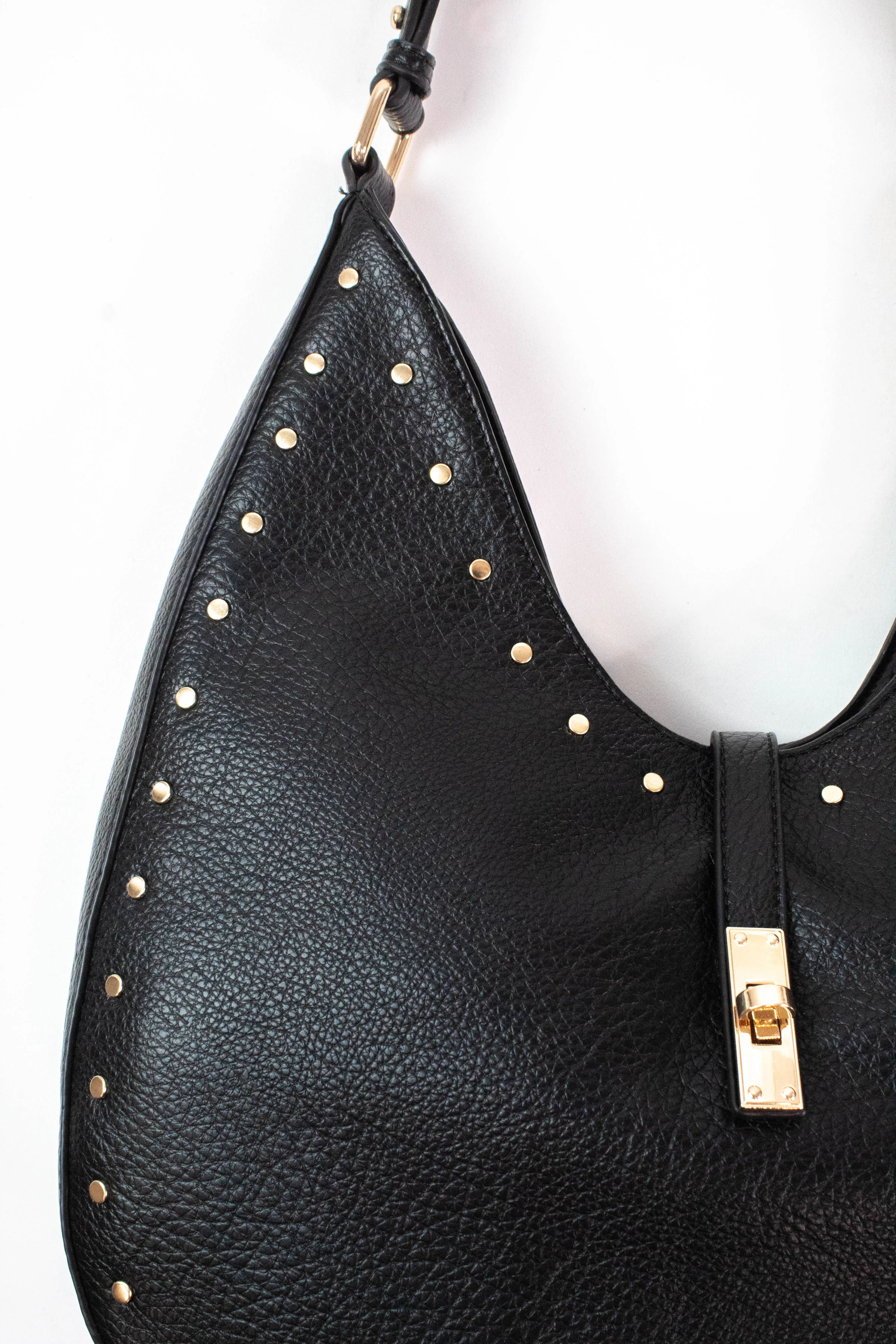 Olivia Stud Detailed Hobo Bag, Black | Moda Luxe sold by North & Main Clothing Company product image thumbnail 2