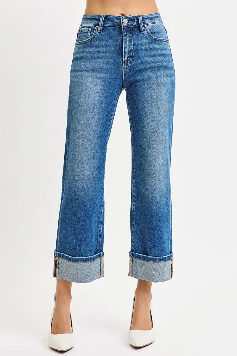 Emma Mid Rise Crop Cuffed Jeans, Medium sold by North & Main Clothing Company product image thumbnail 3