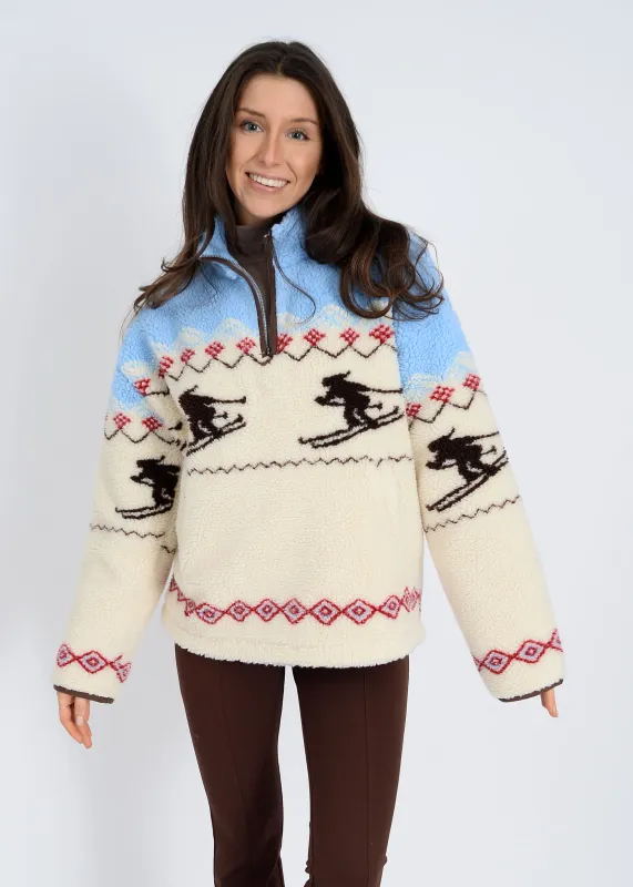 Alpine Sherpa Half Zip Jacket, Mu Skier | RD Style sold by North & Main Clothing Company