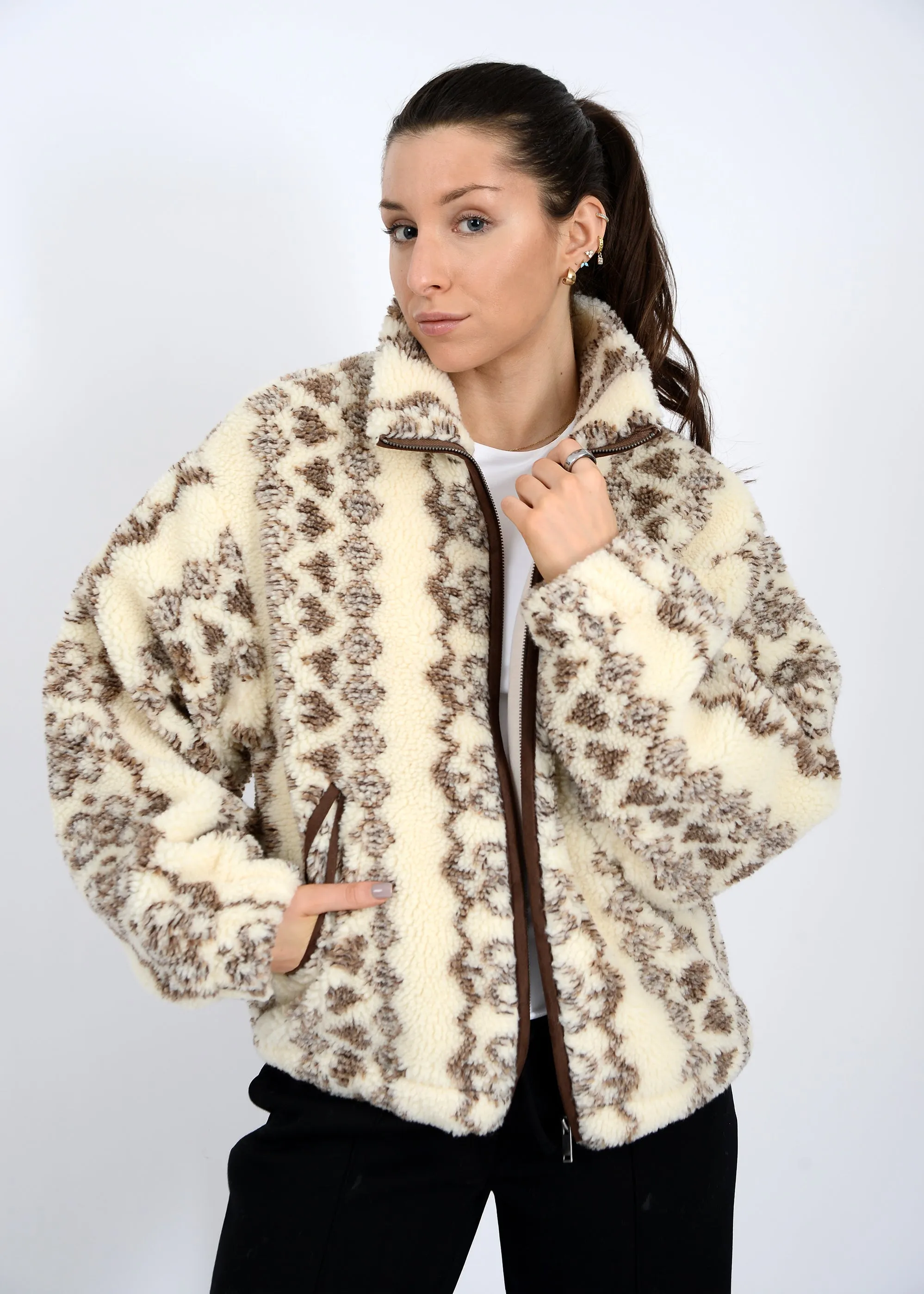 Whistler Sherpa Zip Front Jacket, Brown | RD Style sold by North & Main Clothing Company product image thumbnail 5