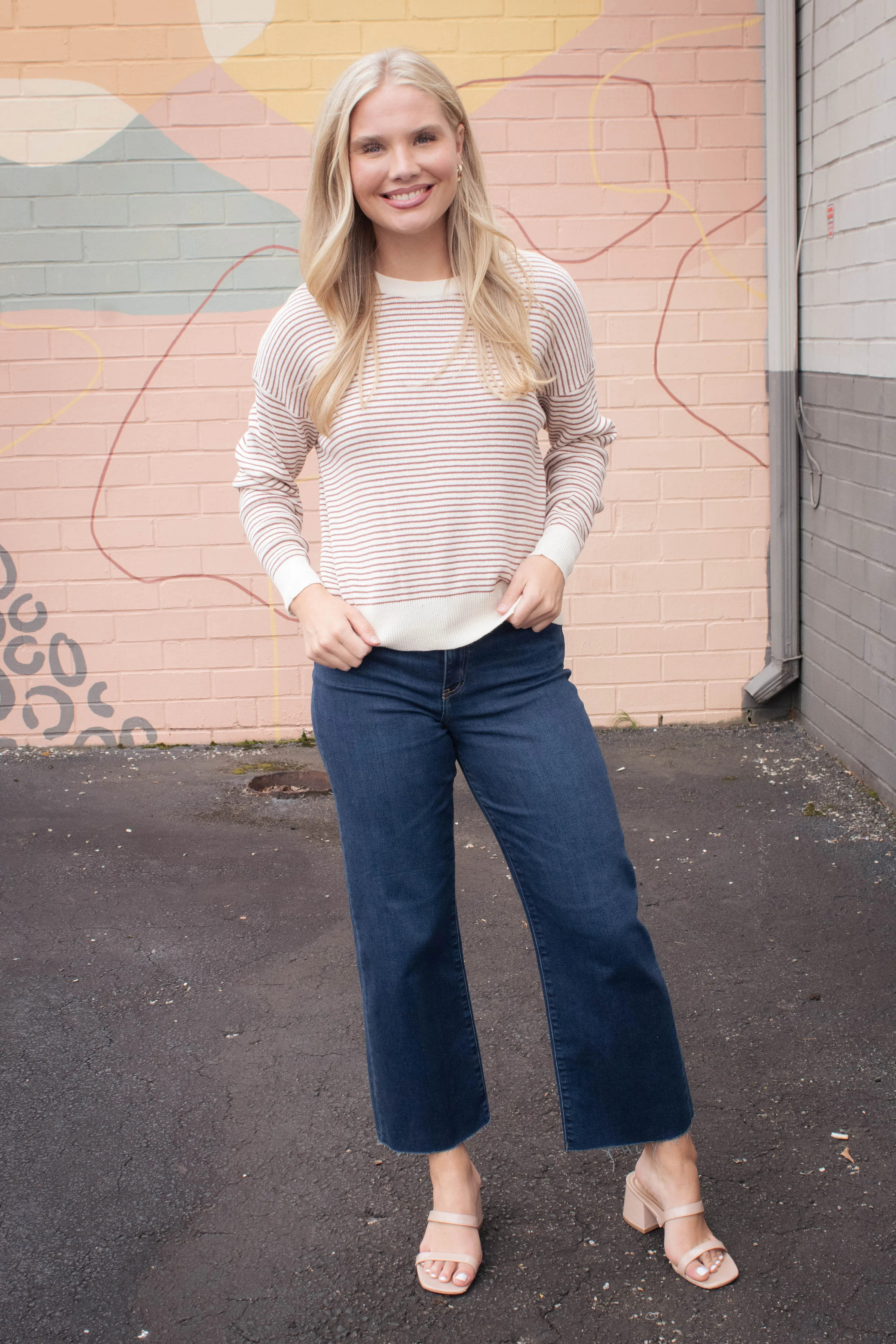 Ophelia Lightweight Striped Sweater, Sienna sold by North & Main Clothing Company product image thumbnail 2