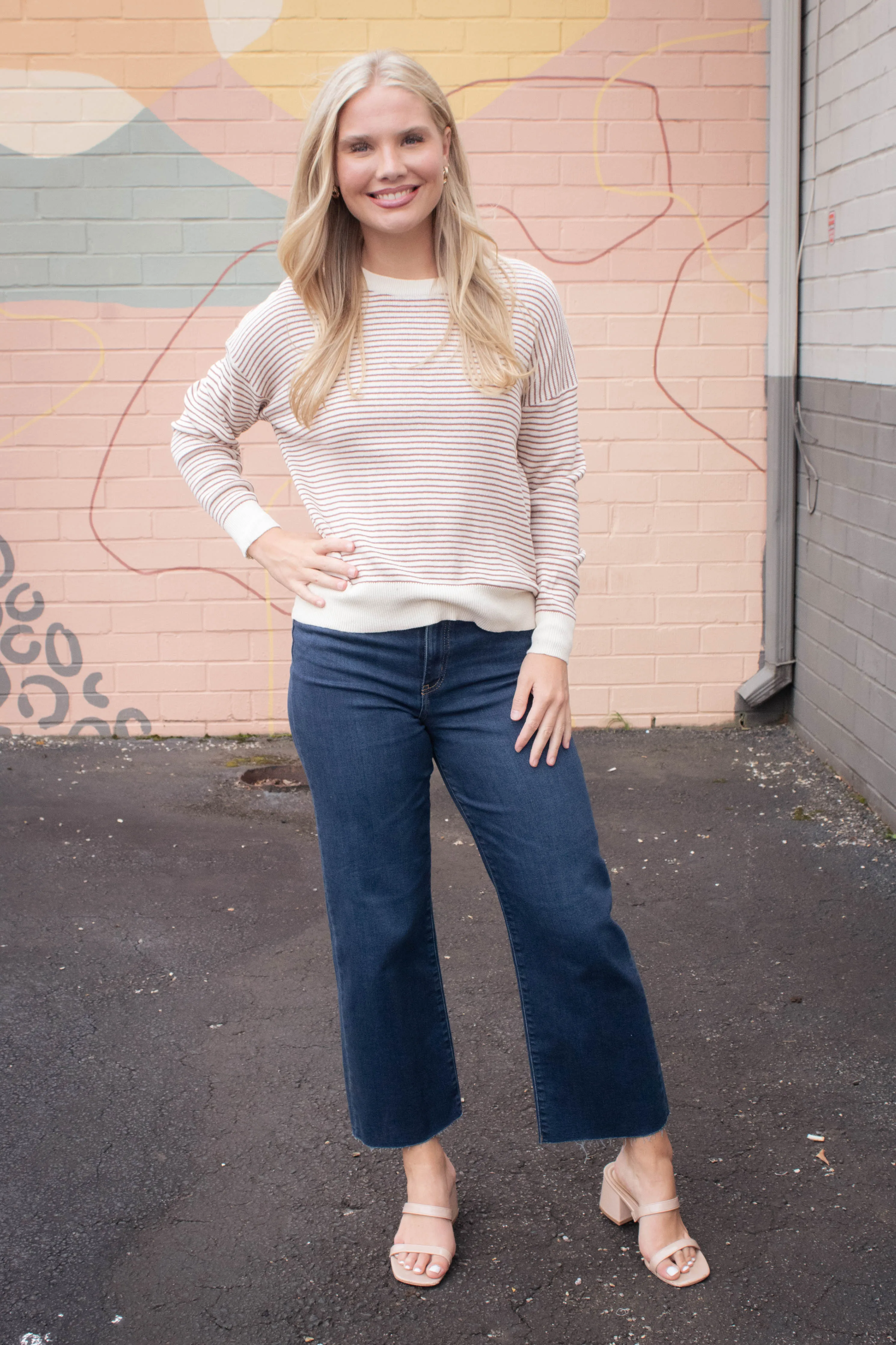 Ophelia Lightweight Striped Sweater, Sienna sold by North & Main Clothing Company product image thumbnail 4
