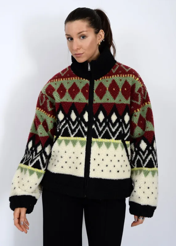 Whistler Sherpa Front Zip Jacket, Black | RD Style sold by North & Main Clothing Company