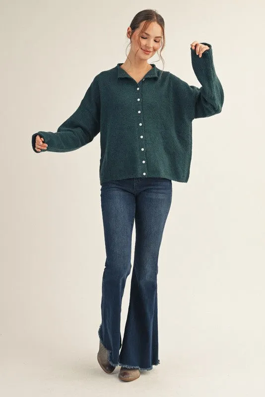 Odessa Cardigan Sweater, Hunter Green sold by North & Main Clothing Company product image thumbnail 2