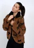 Joline Sherpa Zip Front Jacket, Horse Black | RD Style sold by North & Main Clothing Company