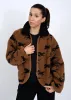 Joline Sherpa Zip Front Jacket, Horse Black | RD Style sold by North & Main Clothing Company