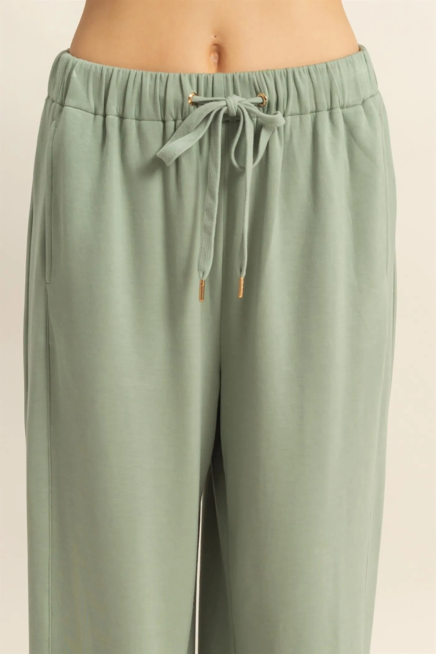 Gianna Wide Leg Pants, Sage Green sold by North & Main Clothing Company product image thumbnail 3