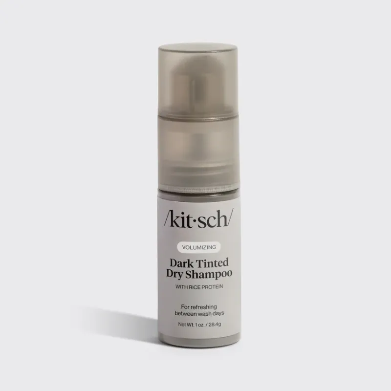 Volumizing Rice Protein Dry Shampoo, Dark Tinted | Kitsch sold by North & Main Clothing Company