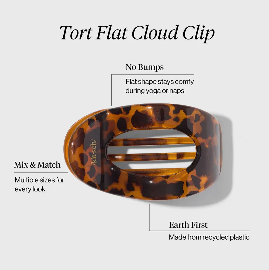 Medium Recycled Plastic Flat Cloud Clip, Tort | Kitsch sold by North & Main Clothing Company product image thumbnail 2