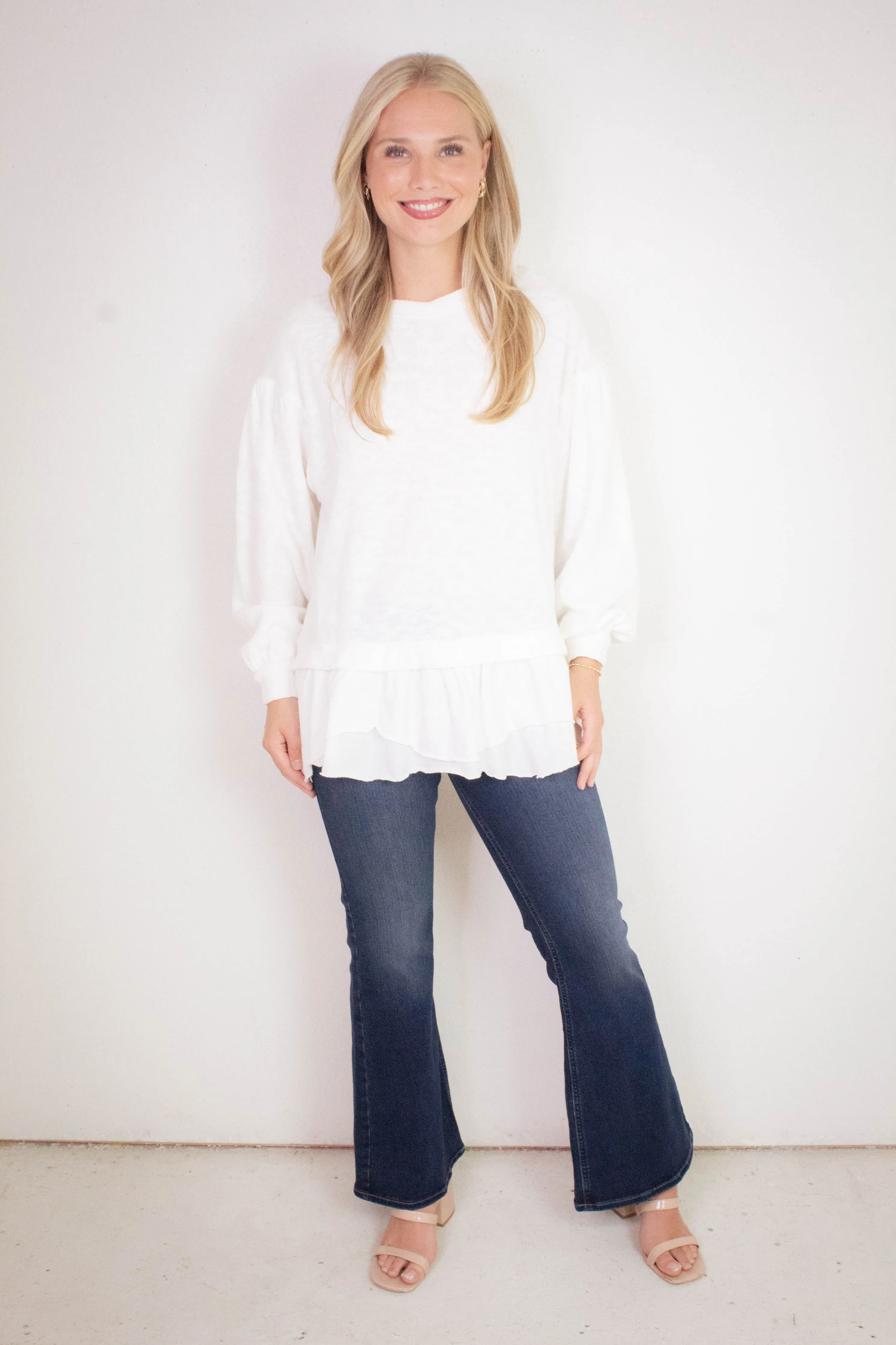 Maddie Long Sleeve Top, Clean Ivory | Free People sold by North & Main Clothing Company product image thumbnail 2