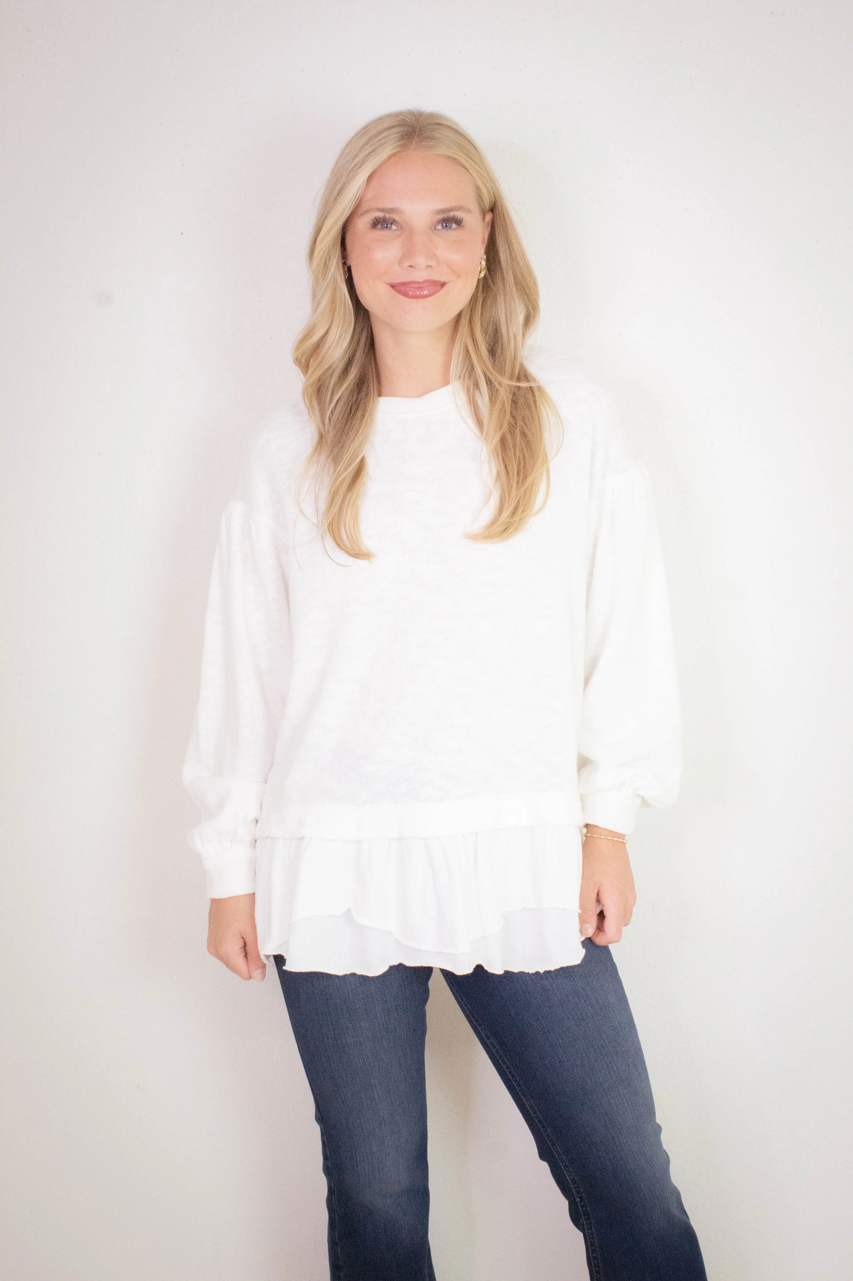 Maddie Long Sleeve Top, Clean Ivory | Free People sold by North & Main Clothing Company product image thumbnail 5