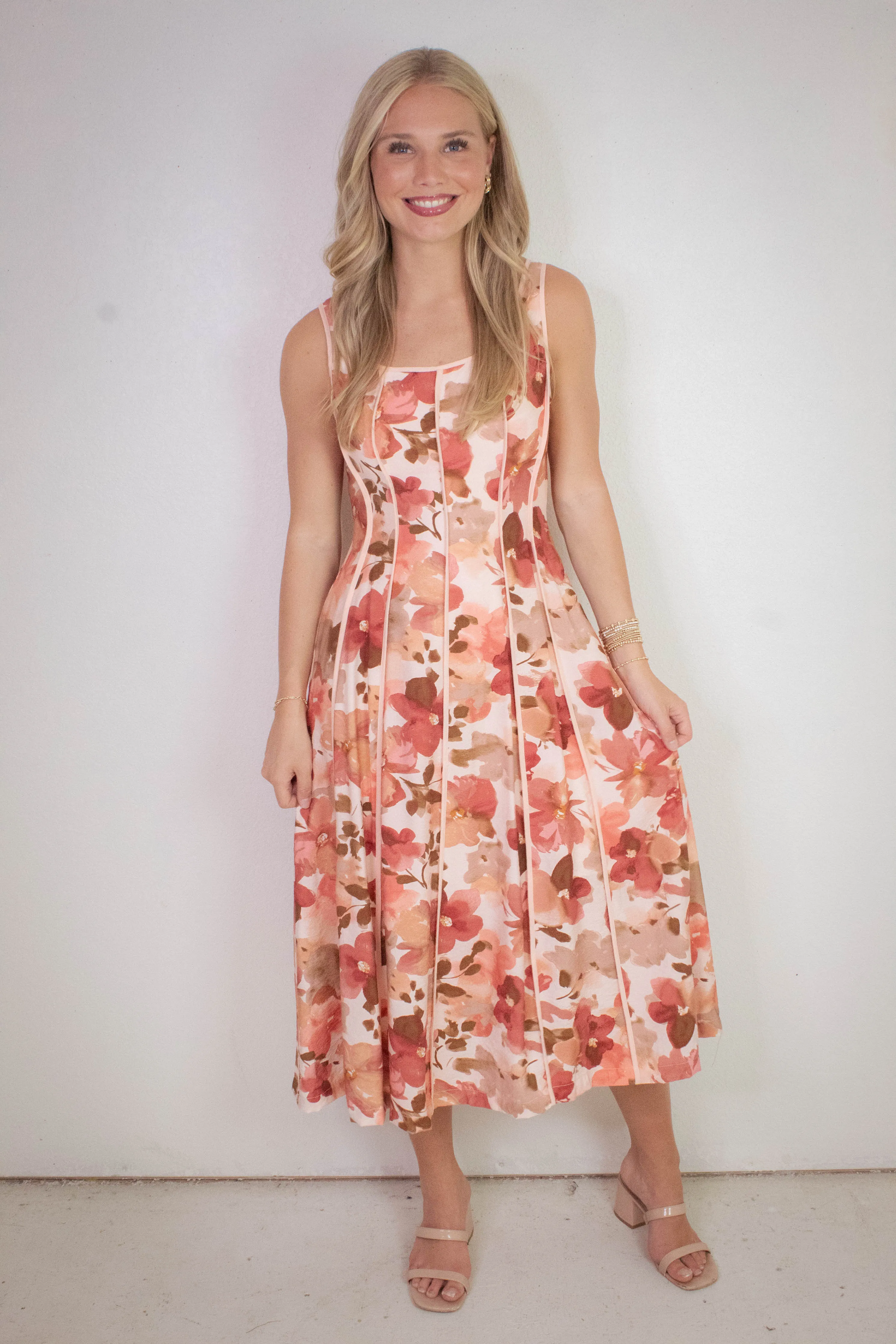 Evie Contrast Binding Midi Dress, Multi sold by North & Main Clothing Company product image thumbnail 4