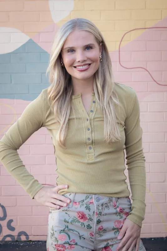 Jamie Henley Top, Dried Tobacco | Free People sold by North & Main Clothing Company