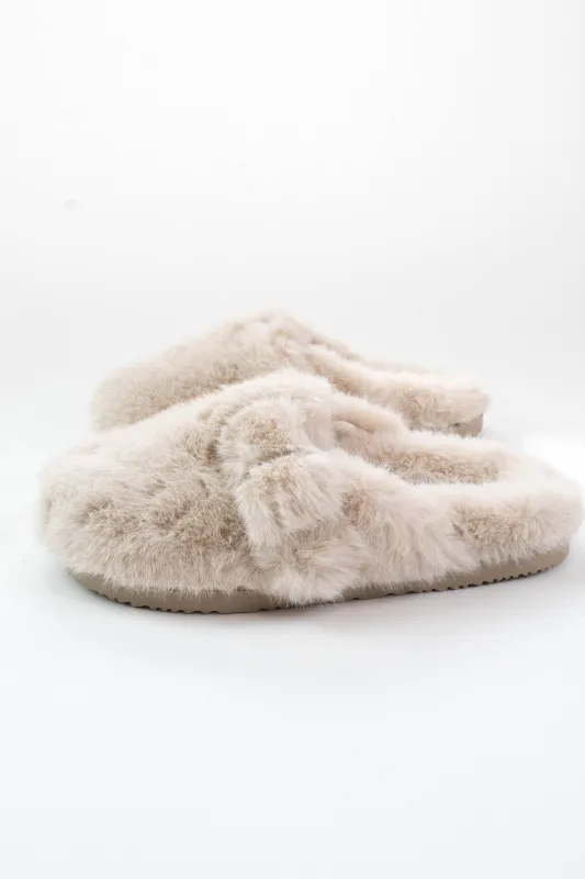 Portland Fuzzy Slipper, Natural | Beach by Matisse sold by North & Main Clothing Company