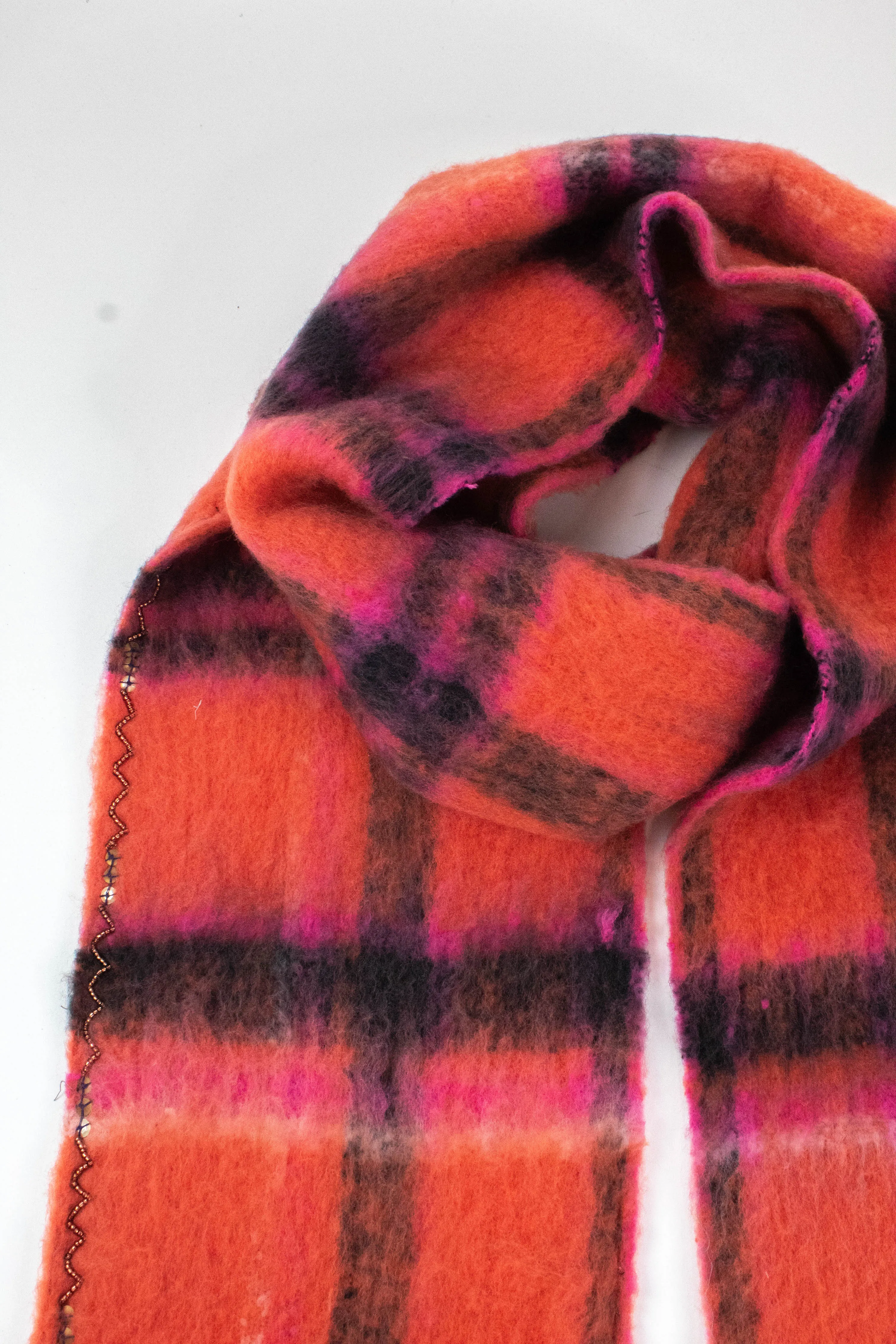 Highland Plaid Skinny Scarf, Pink Combo | Free People sold by North & Main Clothing Company product image thumbnail 2