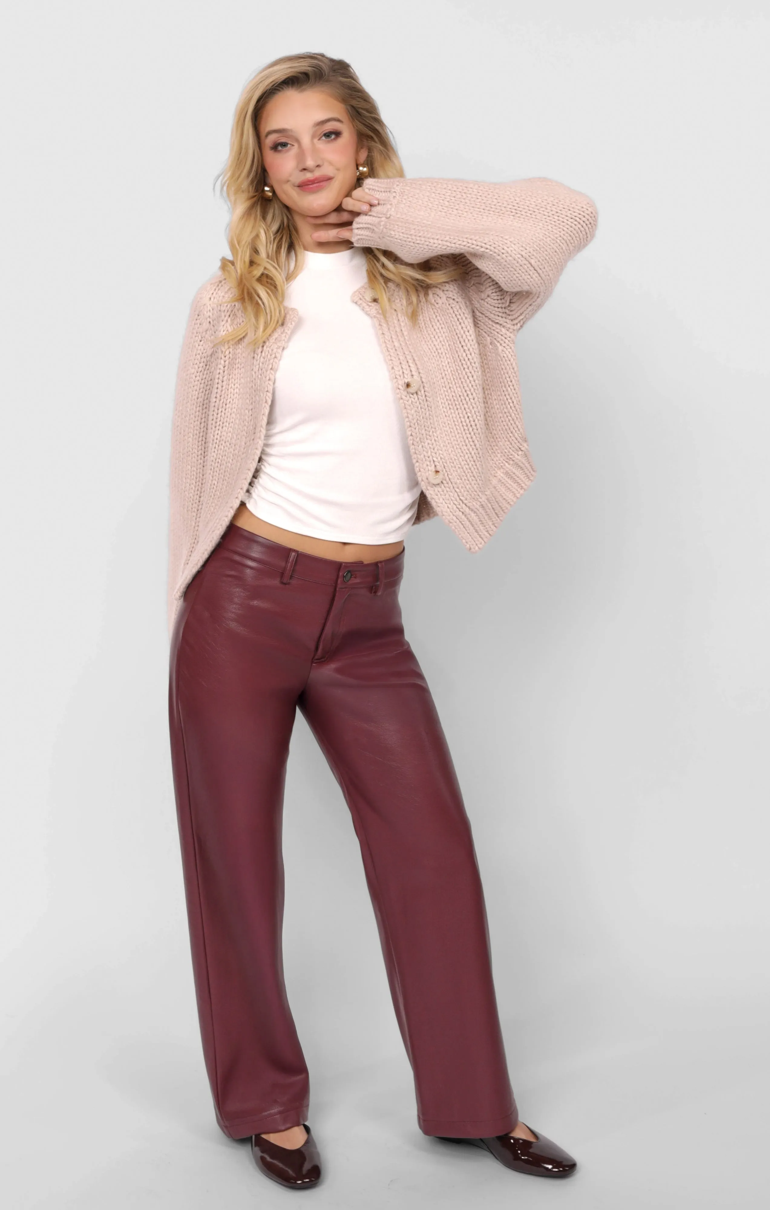 Dance More Buttoned Cardigan, Blush | Sadie & Sage sold by North & Main Clothing Company product image thumbnail 5