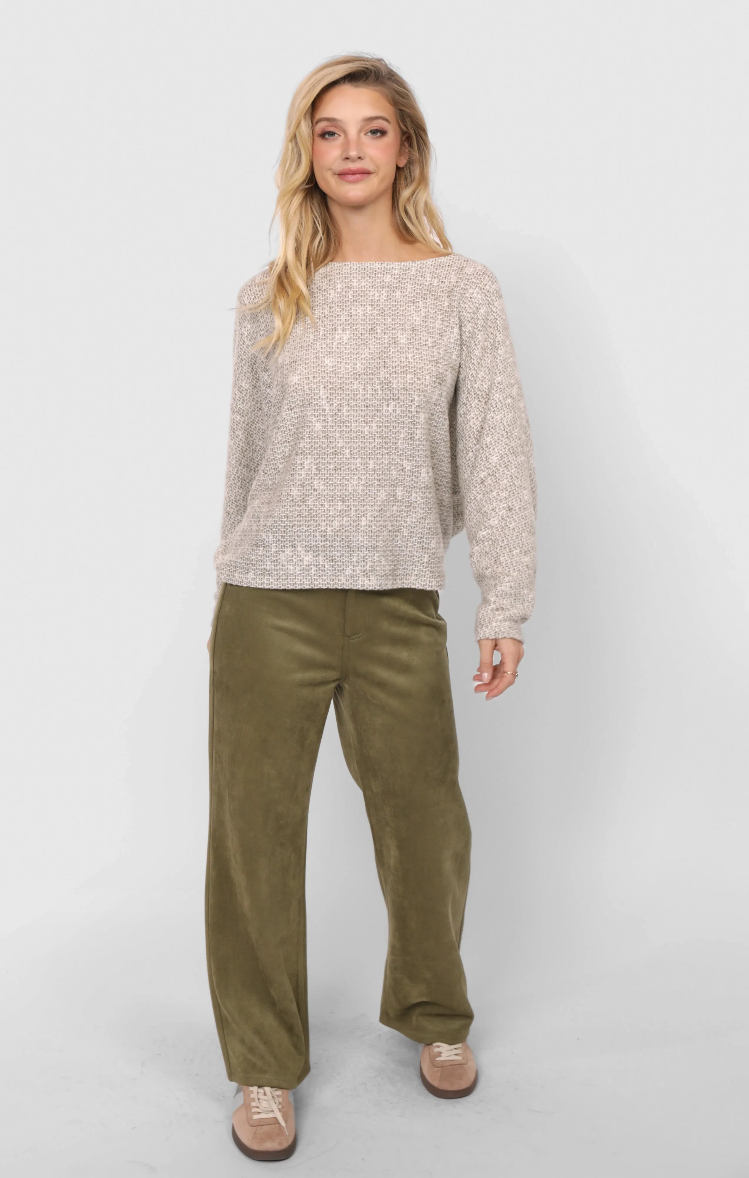 Billie Dolman Sleeve Knit Top, Olive | Sadie & Sage sold by North & Main Clothing Company product image thumbnail 5