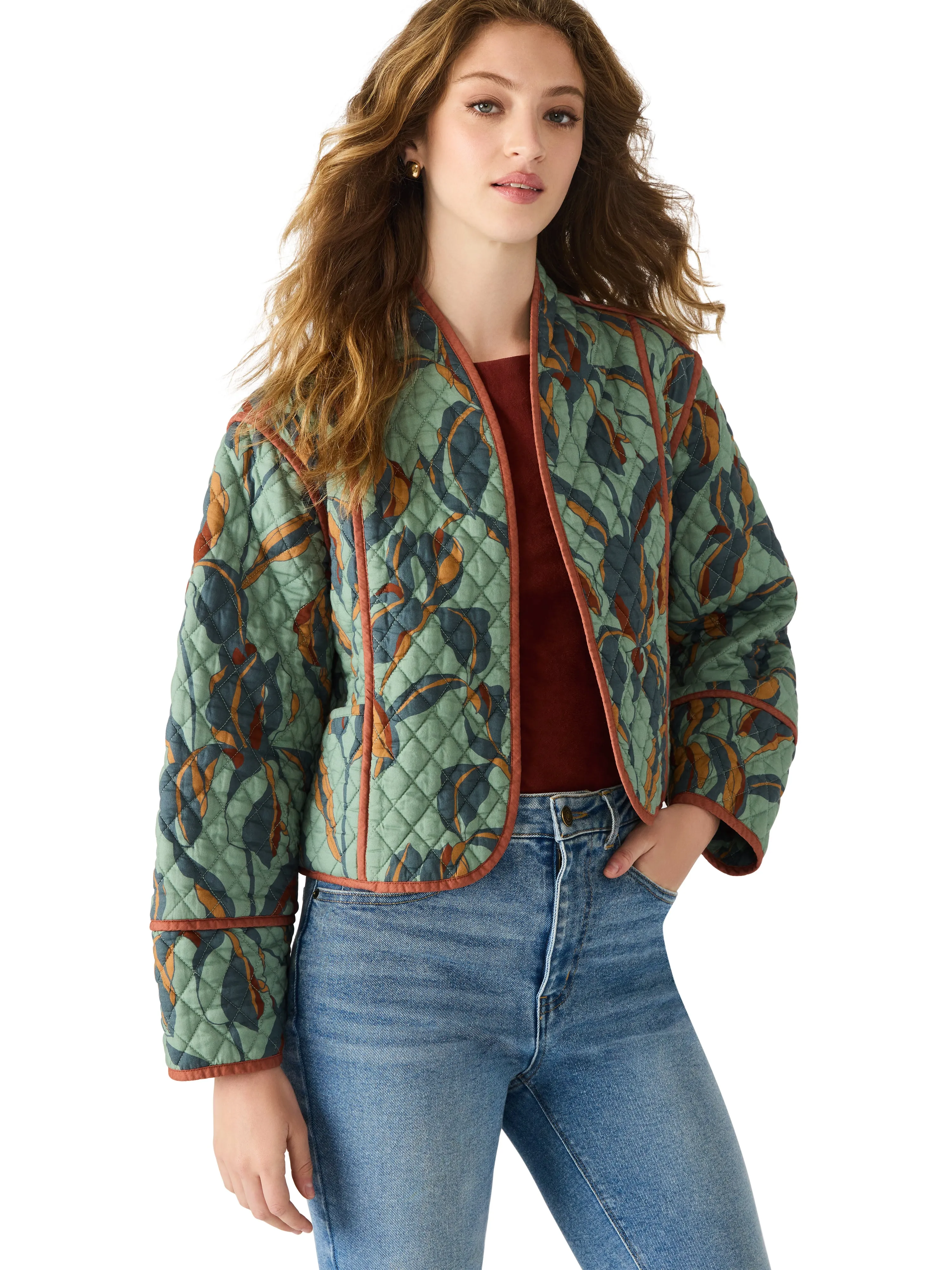Adalynn Quilted Jacket, Dark Sage | Steve Madden sold by North & Main Clothing Company product image thumbnail 3