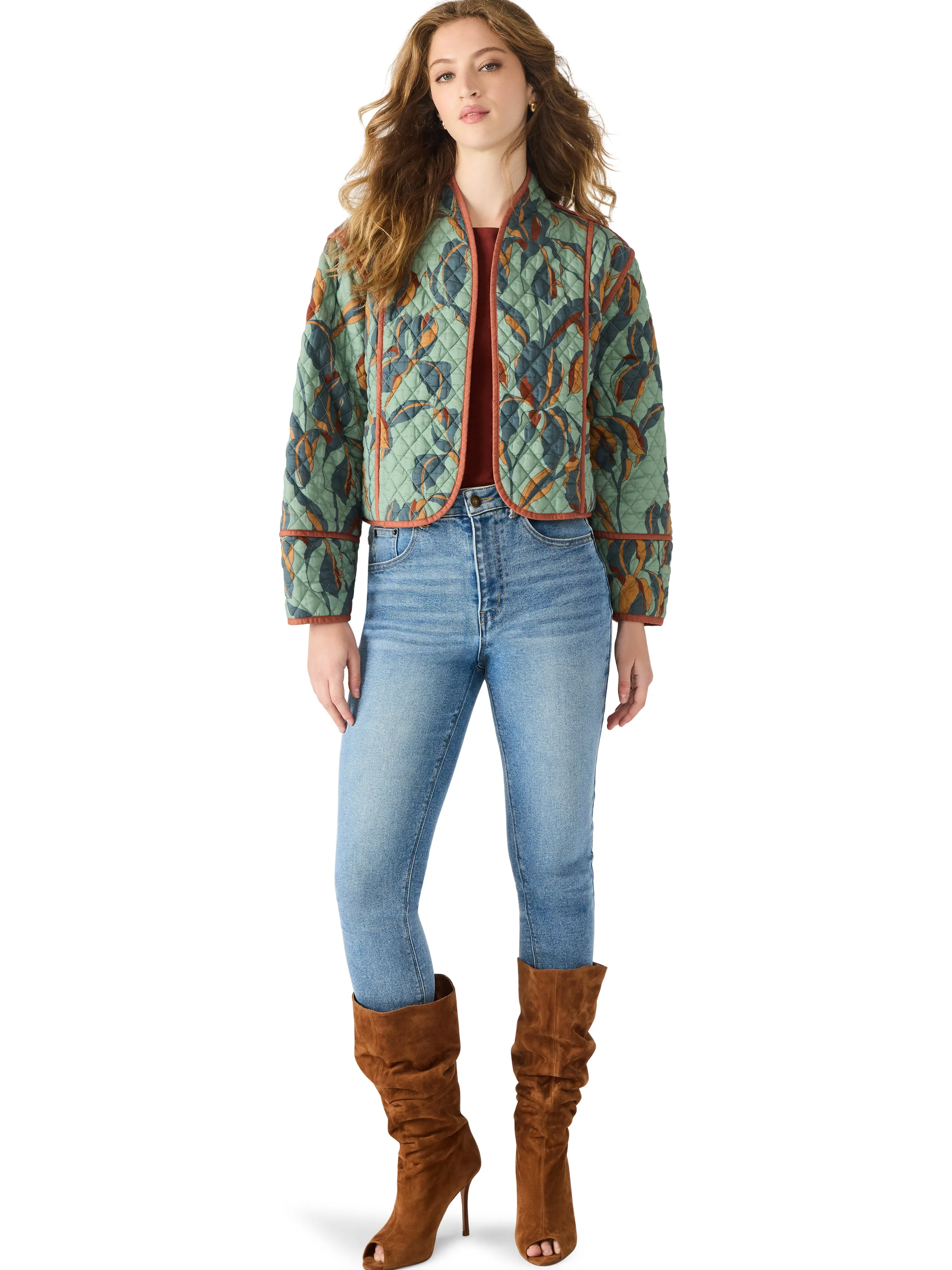 Adalynn Quilted Jacket, Dark Sage | Steve Madden sold by North & Main Clothing Company product image thumbnail 2