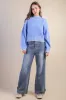 Alice Trim Detail Sweater, Blue sold by North & Main Clothing Company