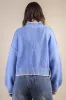 Alice Trim Detail Sweater, Blue sold by North & Main Clothing Company