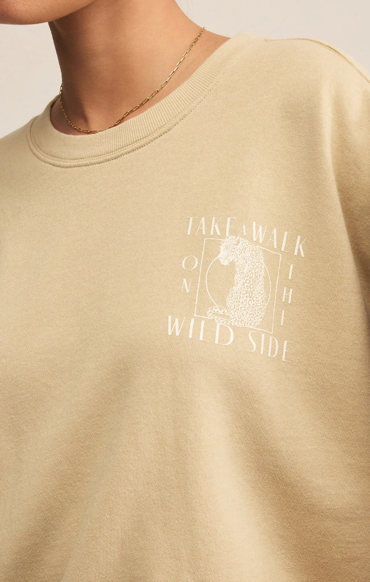 Wild Side Sweatshirt, Washed Gold | Z Supply sold by North & Main Clothing Company