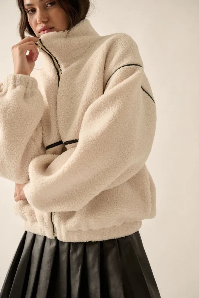 Hannah Sherpa Jacket, Cream sold by North & Main Clothing Company product image thumbnail 4