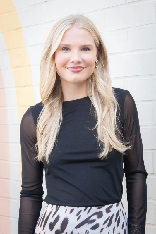 Perfect Mesh Tee, Black | Sanctuary sold by North & Main Clothing Company