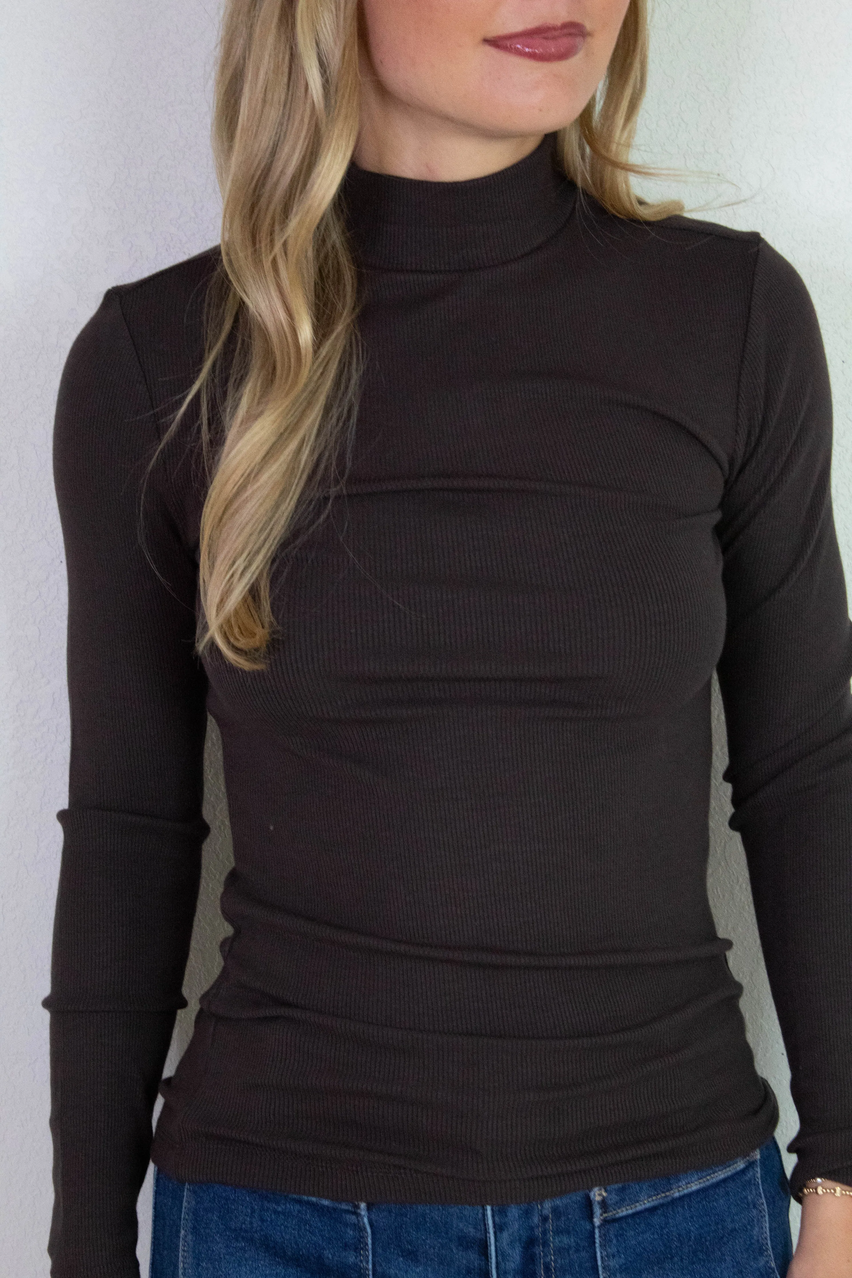 Mock Neck Essential Top, Semi Sweet | Sanctuary sold by North & Main Clothing Company product image thumbnail 3