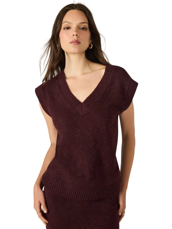 Remy Sweater Vest, Wine | Steve Madden sold by North & Main Clothing Company