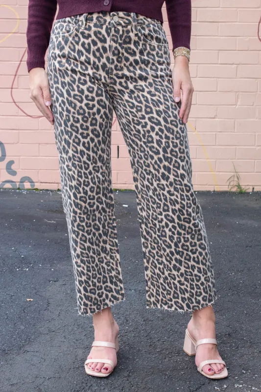 Brielle High Rise Crop Jeans, Animal Print made by Vervet