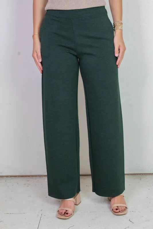 Victoria Melange Straight Leg Pant, Pine Melange | RD Style sold by North & Main Clothing Company