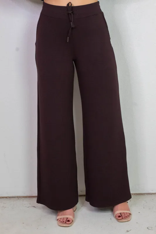 Airessentials Wide Leg Pant, Truffle Brown | SPANX sold by North & Main Clothing Company