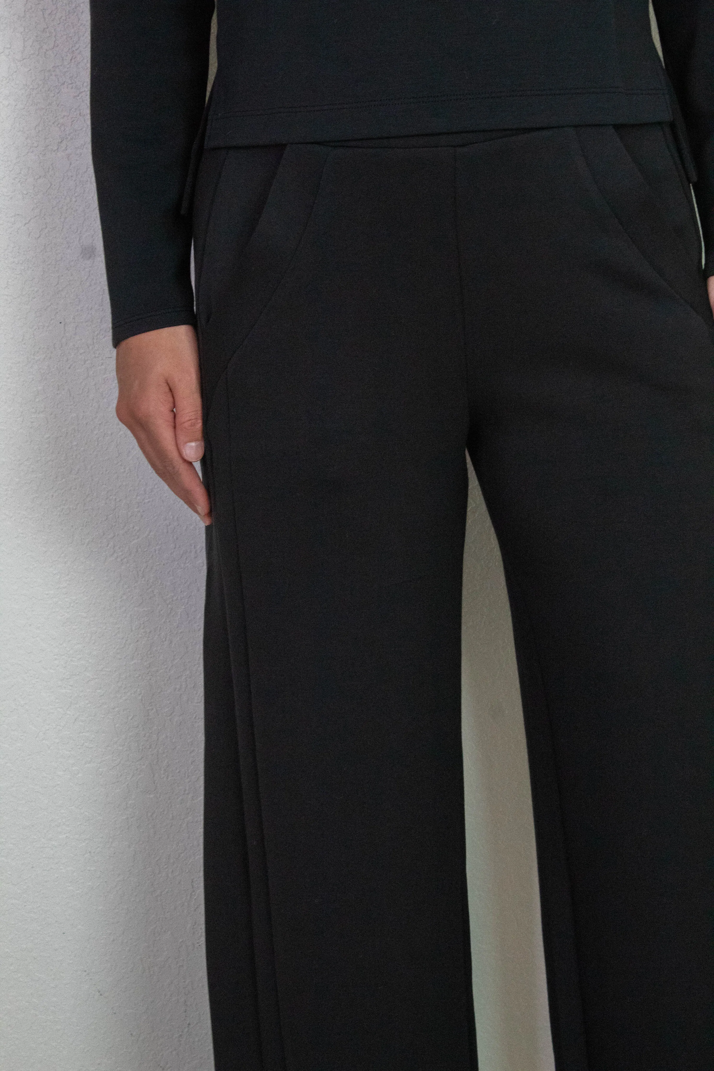 Airessentials Wide Leg Track Pant, Very Black | SPANX sold by North & Main Clothing Company product image thumbnail 4