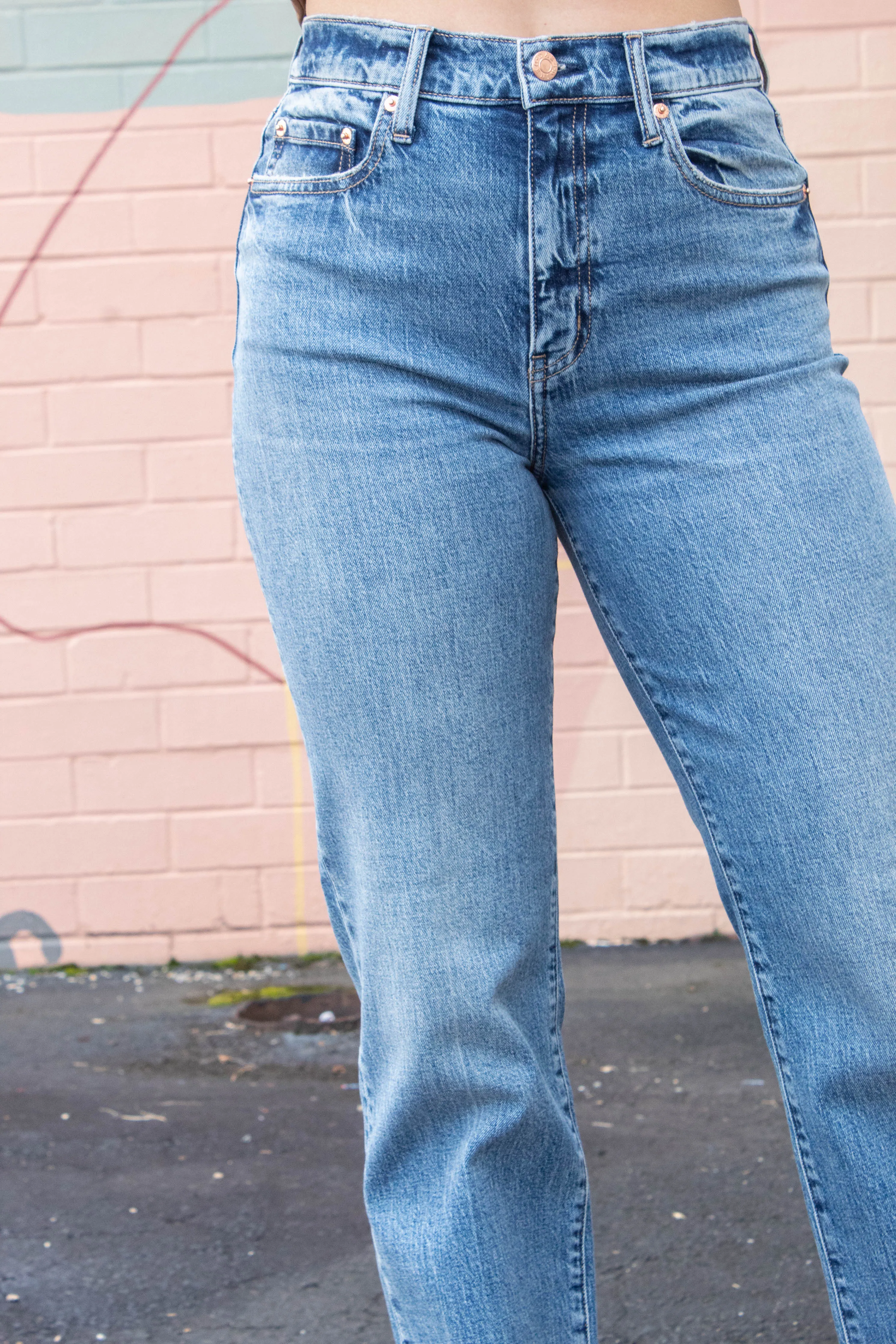 Sundaze High Rise Vintage Straight Jean, Brooklyn | Daze sold by North & Main Clothing Company product image thumbnail 4