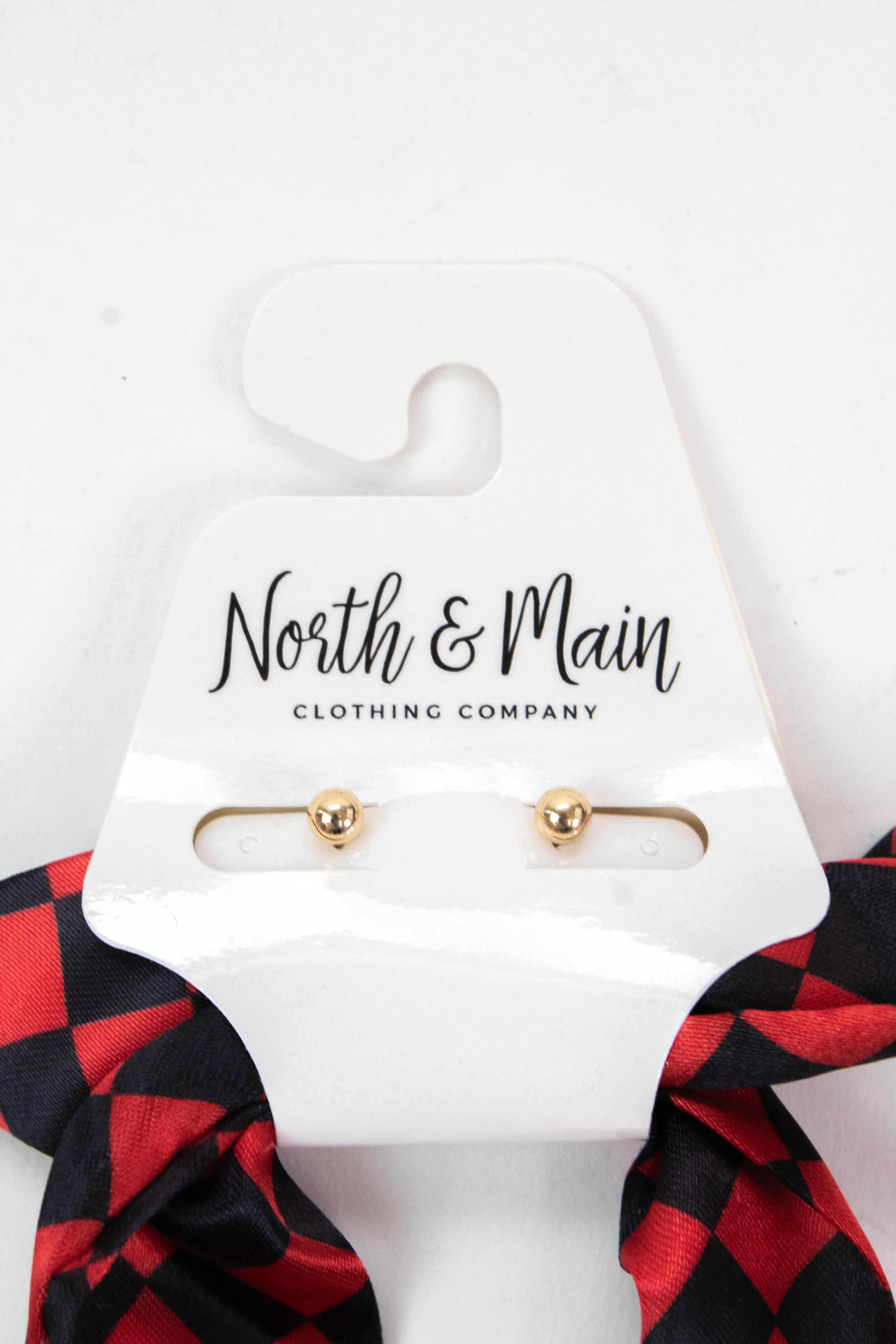 Georgia Gameday Scarf Necklace, Red/Black sold by North & Main Clothing Company product image thumbnail 3