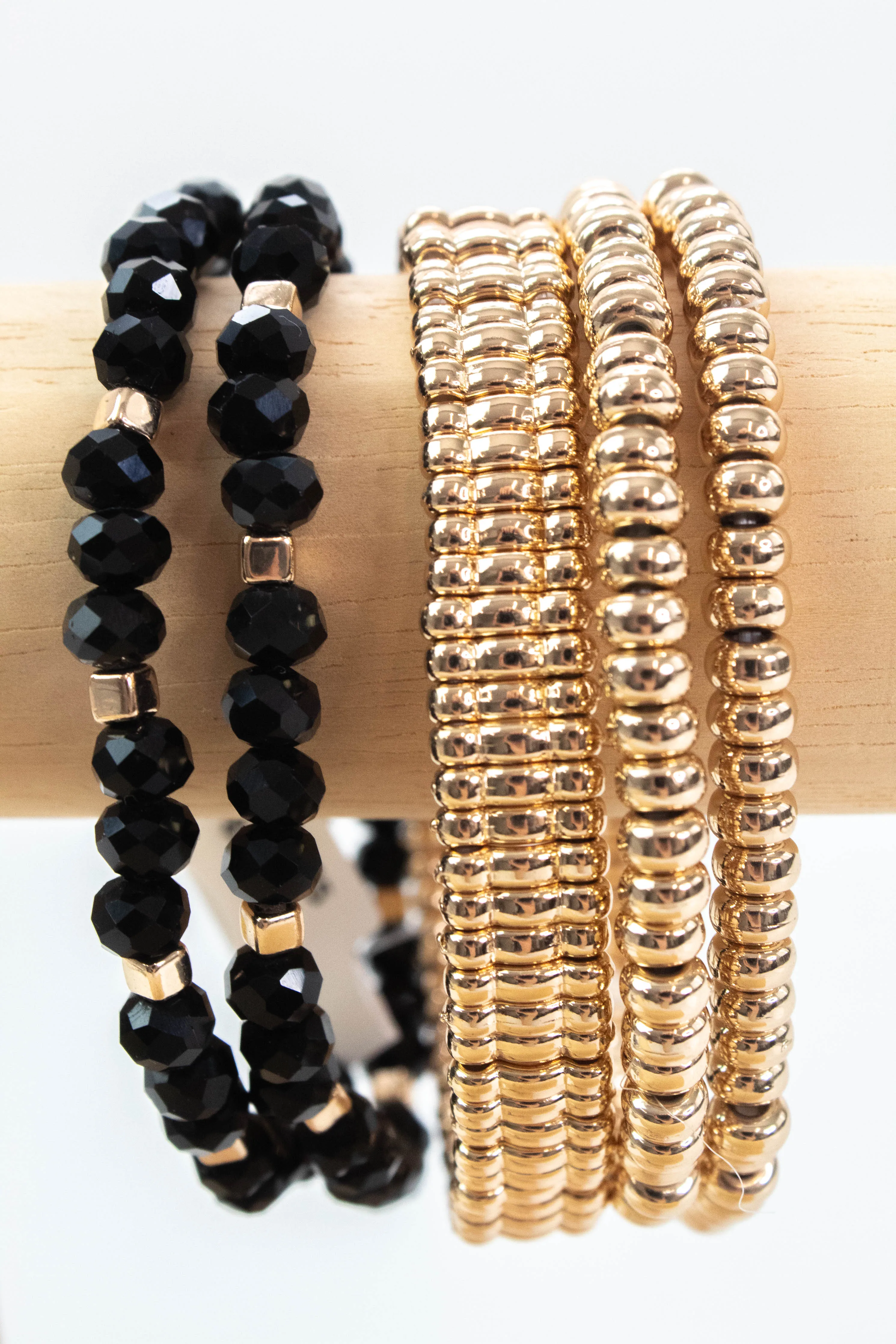 Kelsey Beaded Bracelets, Black/Gold sold by North & Main Clothing Company product image thumbnail 2
