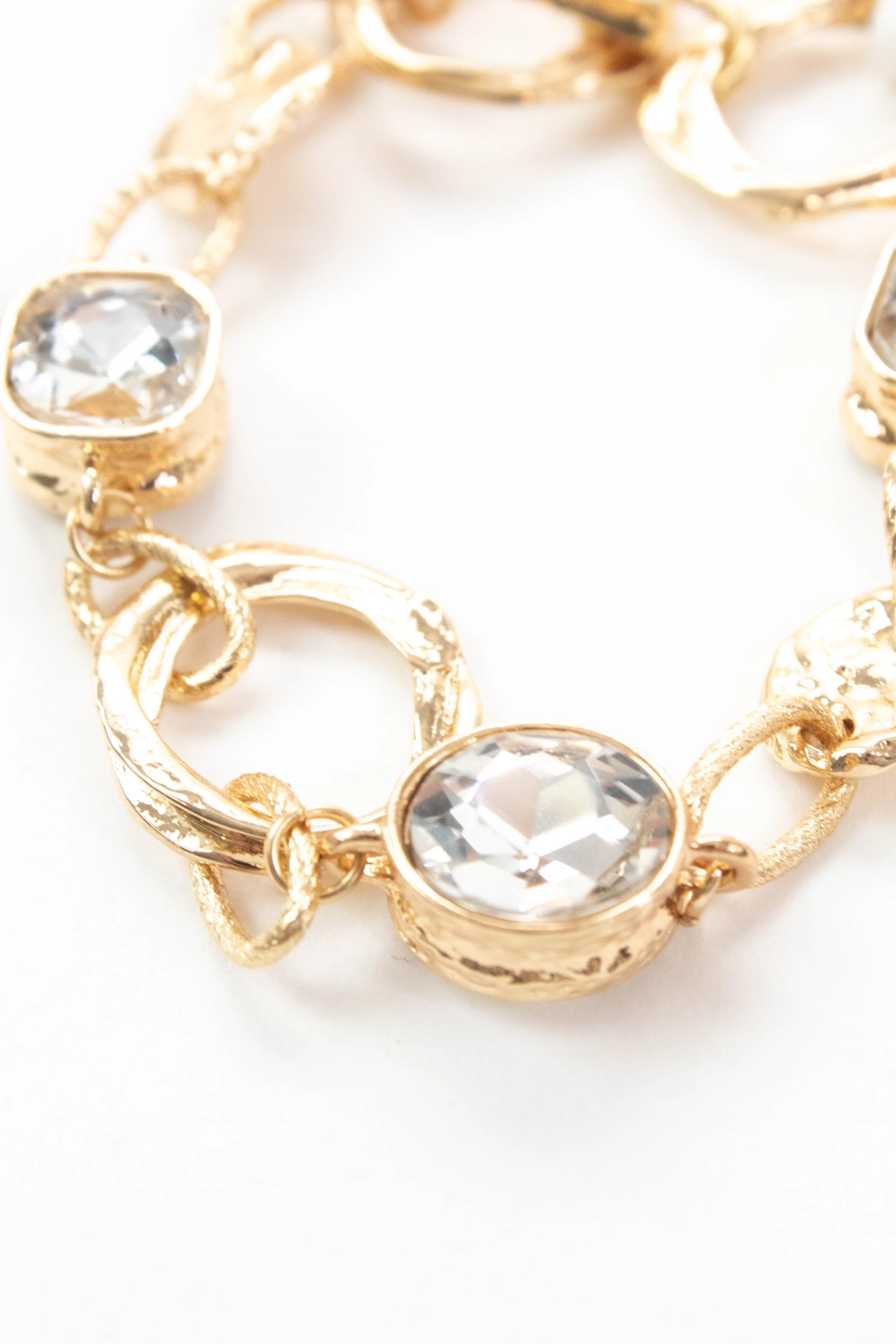 Marilynn Open Circle Clear Stone Bracelet, Gold sold by North & Main Clothing Company product image thumbnail 2