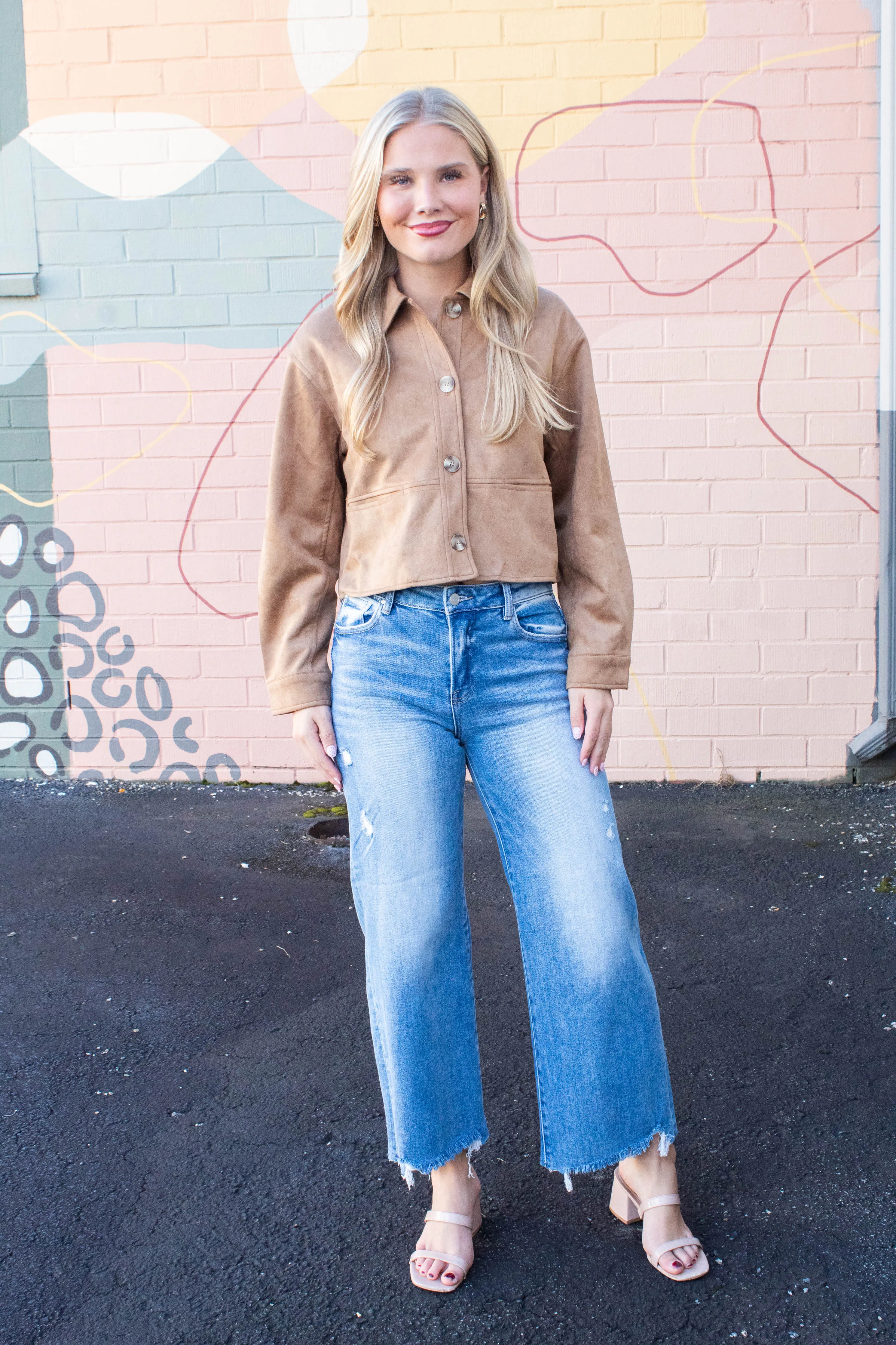 Cleo Suede Collared Jacket, Camel sold by North & Main Clothing Company product image thumbnail 4